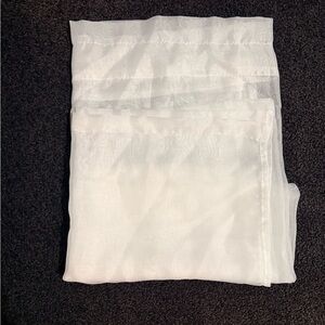 Elegant Set White Sheer Curtains